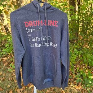 Drumline Marching Band Men's Hoodie Charcoal Gray size Medium God's Gift Unisex